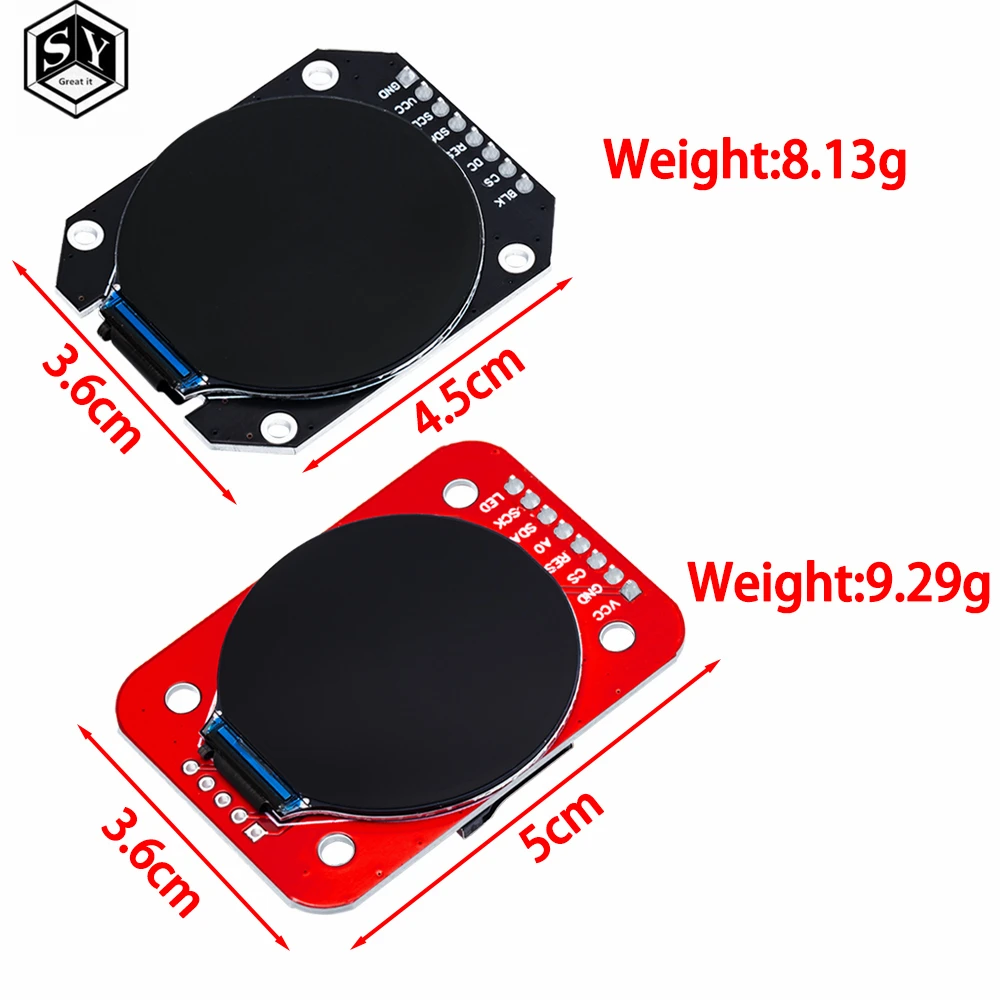 1.28 Inch Round TFT LCD Display Module (240x240 RGB) – GC9A01 Driver, 4-Wire SPI Interface for arduino thumbnail 4