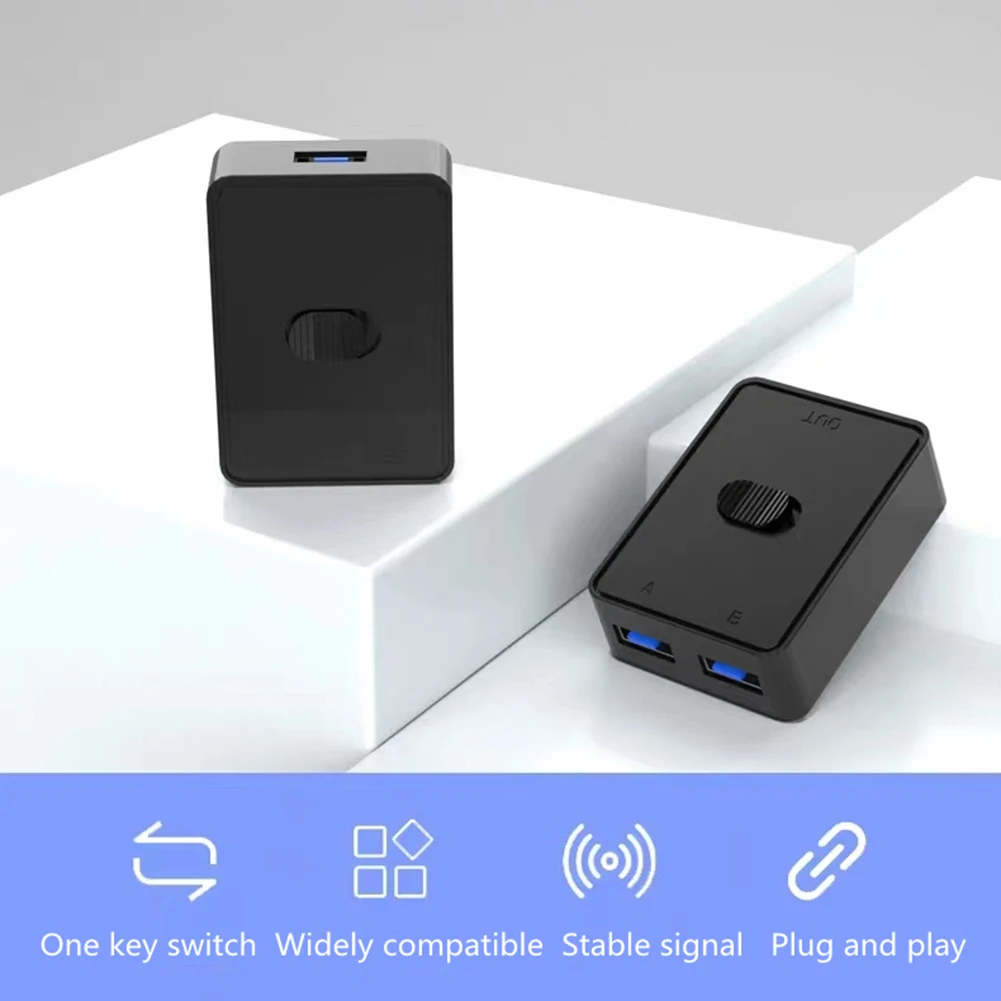 USB 3.0 Switcher KVM Switch 1x2/2x1 Bidirectional Shared Controller Splitter for Computer PC Keyboard Mouse Printer USB 2.0 Hub thumbnail 5