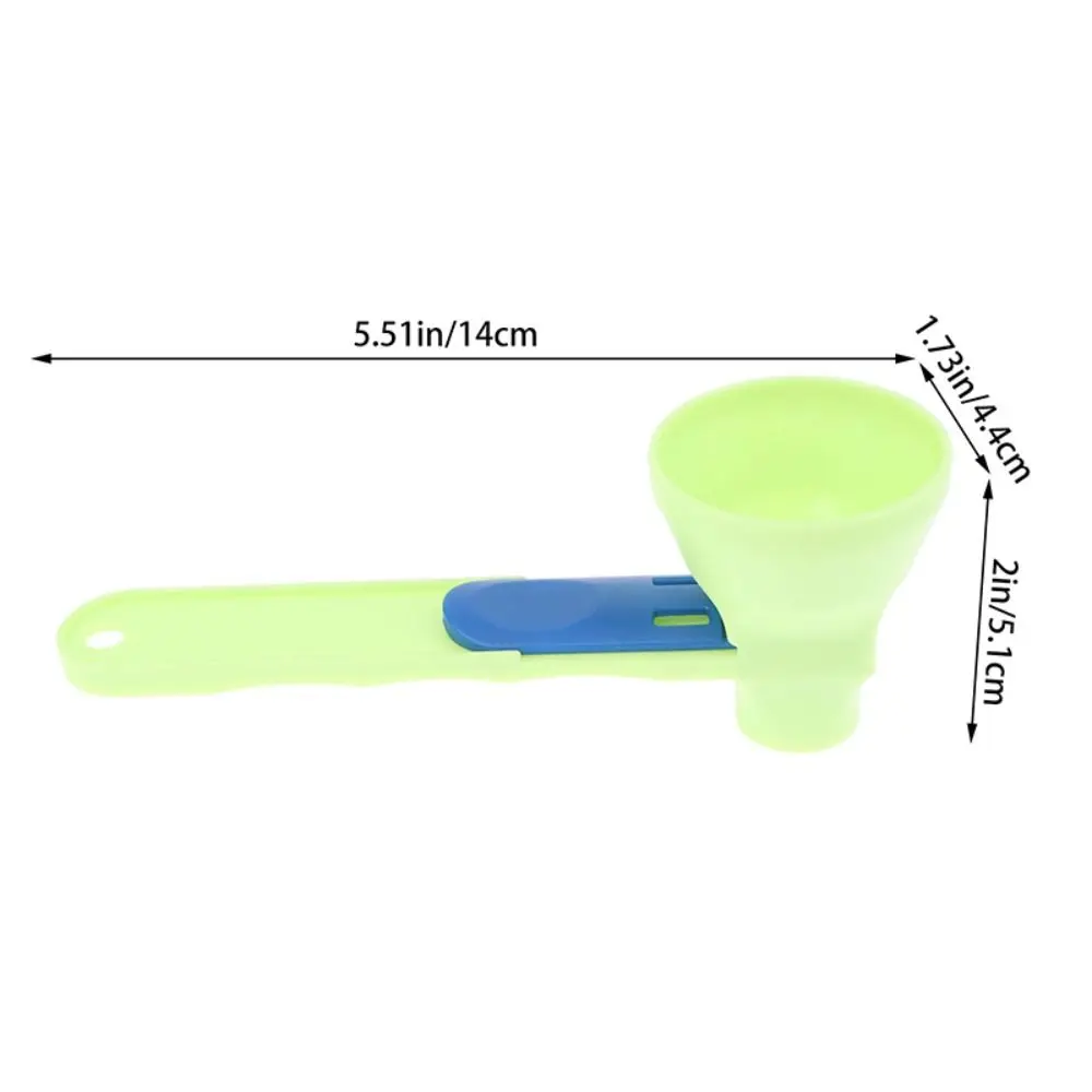 Creative Flling Coffee Scoop Funnel Plastic Reusable Sliding Scoop Funnel 2 in 1 Sliding Design Measuring Spoon Kitchen Gadgets thumbnail 6
