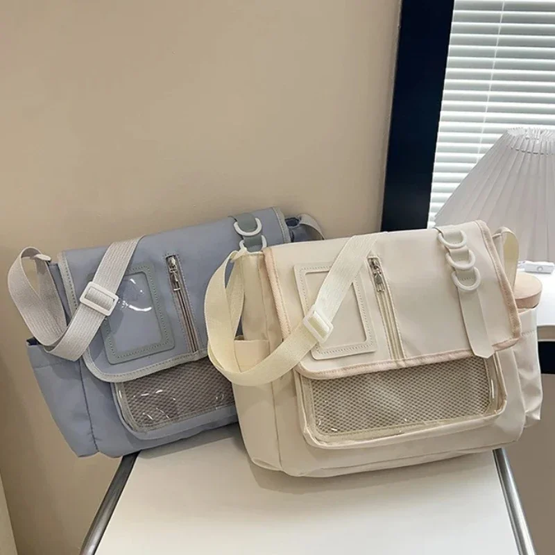 Y2K Japanese Harajuku School Bags for Girls New Transparent Itabag Shoulder Crossbody Bag DIY Badges Display Plate Ita Bag thumbnail 5