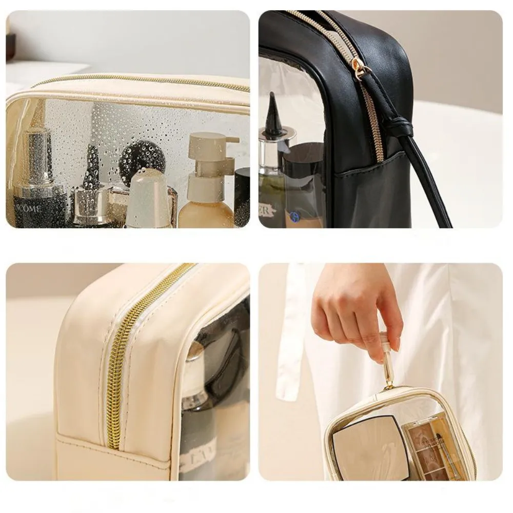 Transparent PVC Makeup Bag Organizer Pouch for Travel Daily Use Multiple Sizes Available Portable Wash Bag thumbnail 5