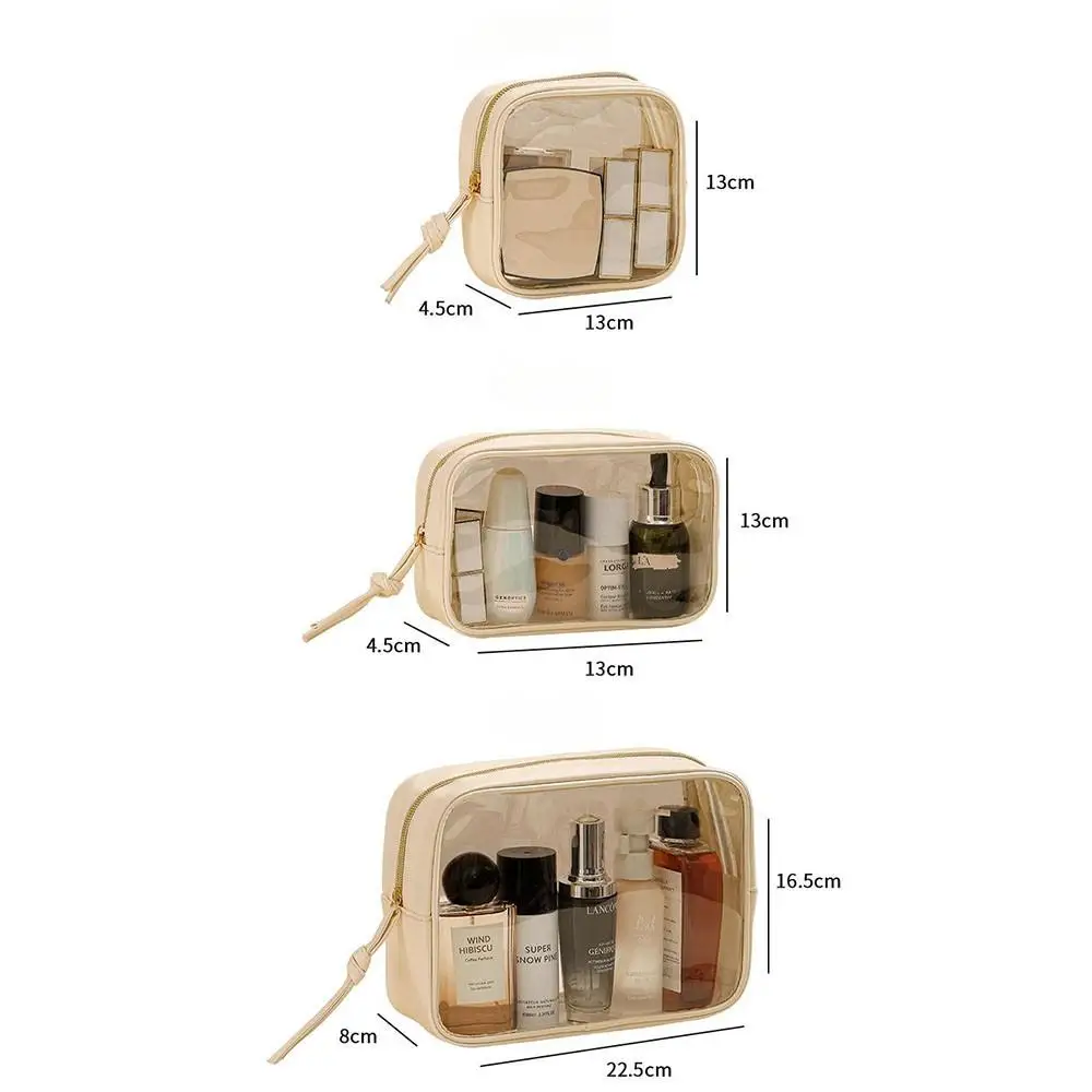 Transparent PVC Makeup Bag Organizer Pouch for Travel Daily Use Multiple Sizes Available Portable Wash Bag thumbnail 2