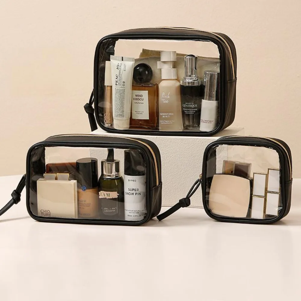 Transparent PVC Makeup Bag Organizer Pouch for Travel Daily Use Multiple Sizes Available Portable Wash Bag thumbnail 4