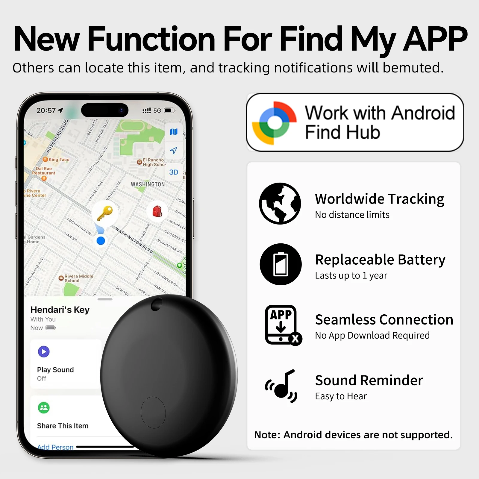 Mini Tag Gps Tracker Android Google Find My Gps Locator Air Tag Car Gps Tracking Device Gps Tracker Bicycle Electronics Security thumbnail 5