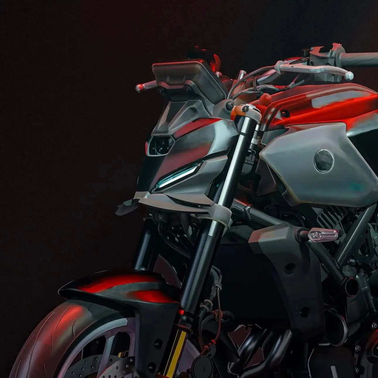 For YAMAHA MT-07 2025 Wind Wing Aerodynamics Fairing Winglets MT07 2025 GP WING Motorcycle Front Spoiler Lower spoiler Front Lip thumbnail 6