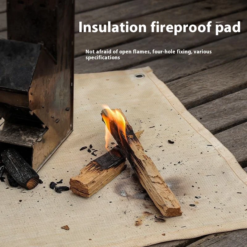 Outdoor Camping Fireproof Cloth Picnic Barbecue Insulation Mat Flame Retardant High Temperature Fire Blanket Fiberglass Mat thumbnail 6