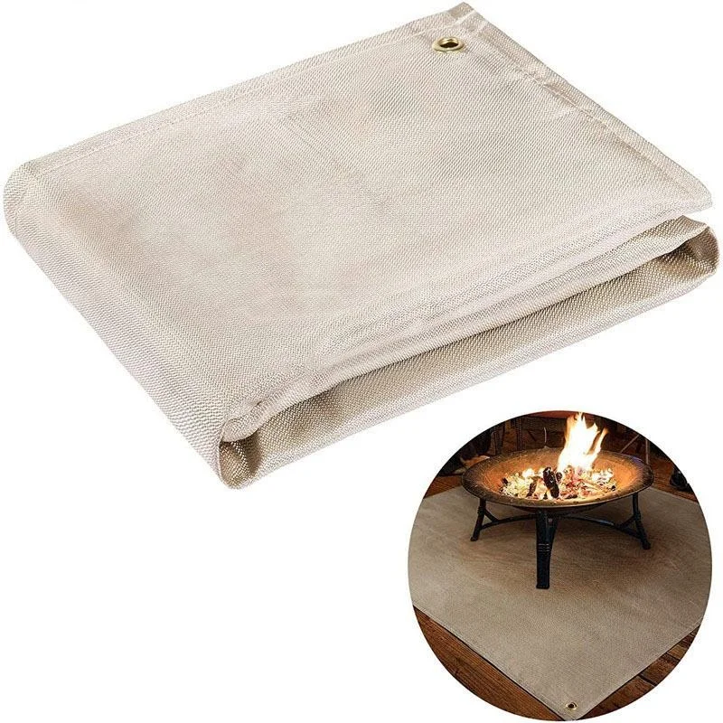 Outdoor Camping Fireproof Cloth Picnic Barbecue Insulation Mat Flame Retardant High Temperature Fire Blanket Fiberglass Mat