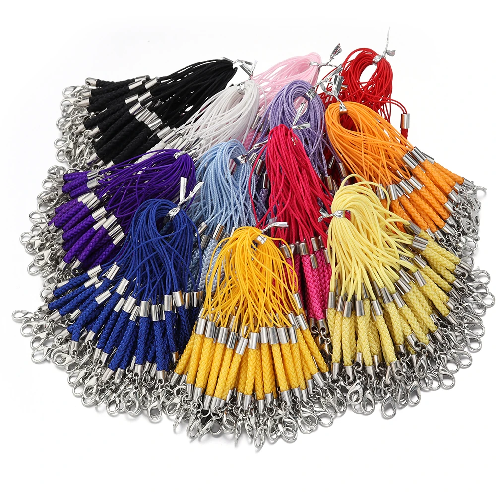10/20pcs Keychain Rope with Lobster Clasp Jump Rings Lanyard Lariat Strap Cord For DIY Phone Case Decoration Making Supplies thumbnail 4
