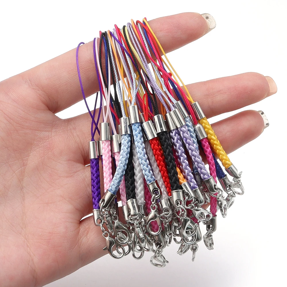 10/20pcs Keychain Rope with Lobster Clasp Jump Rings Lanyard Lariat Strap Cord For DIY Phone Case Decoration Making Supplies thumbnail 2