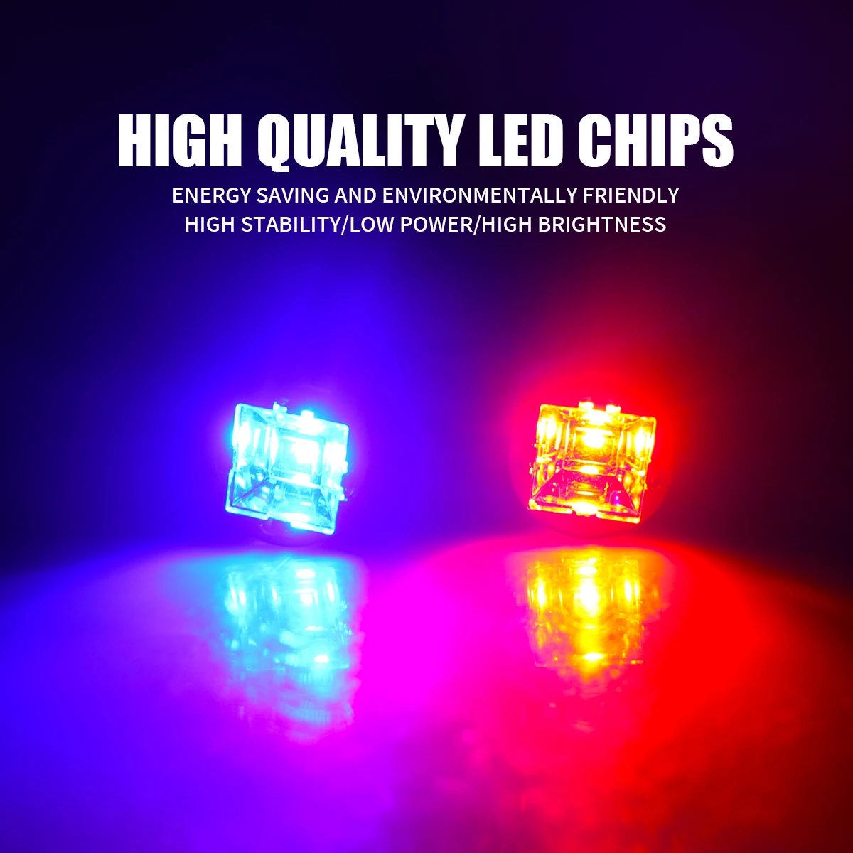 Motorcycle LED Mirror Light Duol Color LED Spotlight Light Police Warning Flashing Light Running Light for UTV ATV Red Blue 12V thumbnail 2