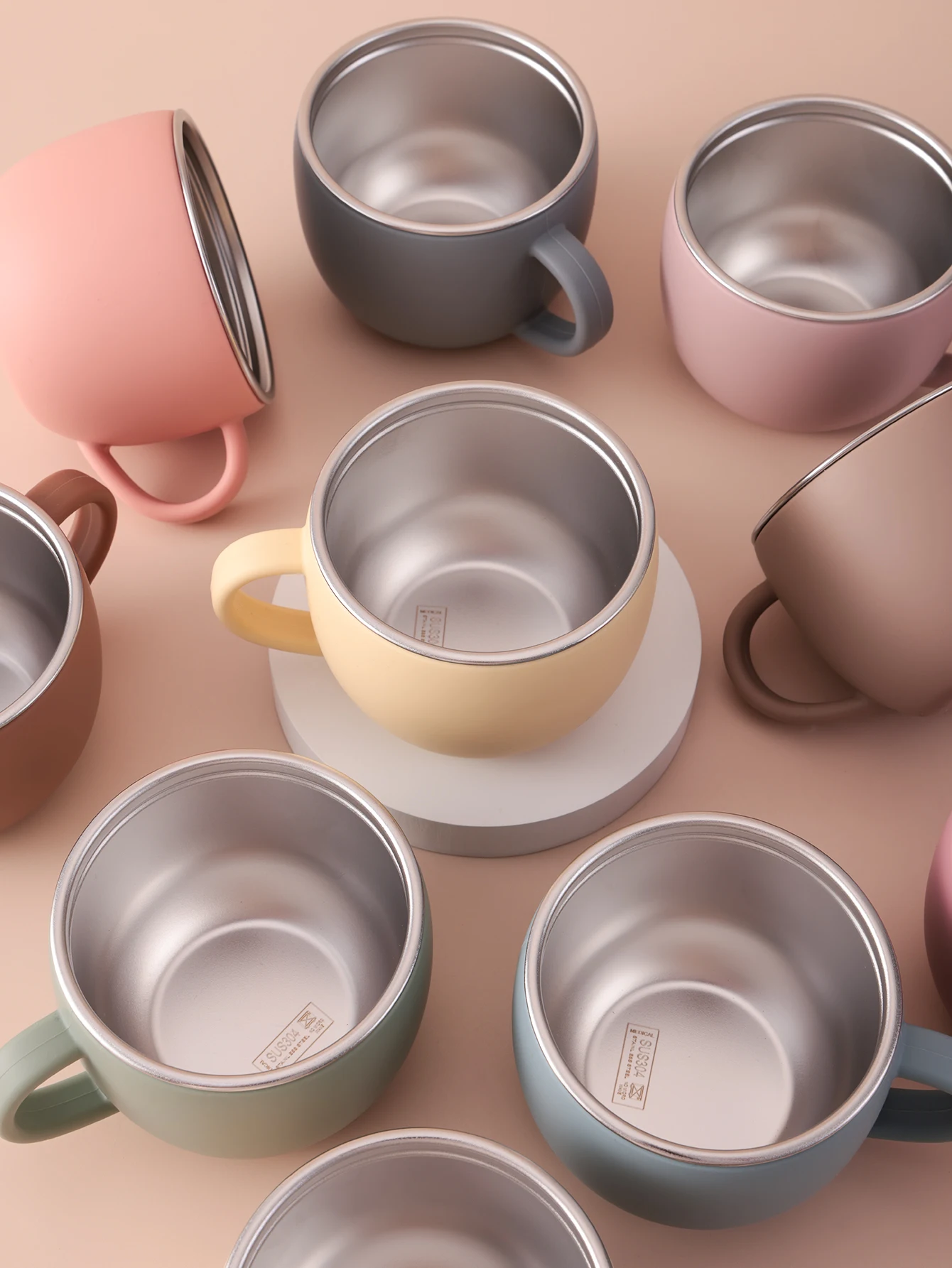 1PCS Stainless Steel Cup For Baby BPA Free Detachable Silicone Spout Single Handle Learning Drinking Cup Safe Kids Water Bottle