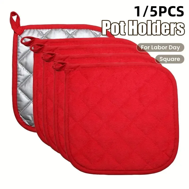 1/2PCS Heat Resistant Towel Pot Holders Cotton Non-slip Mat holder Holder Hot Pads Table Placemat Accessories Kitchen Baking thumbnail 6