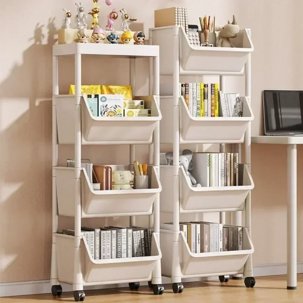 Versatile 2-5Tier Rolling Storage Cart with Wheels Perfect Bathroom Kitchen Office Ideal Groceries Snacks Toys Books Toiletries thumbnail 3