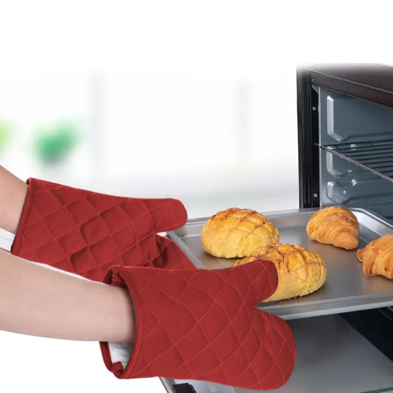 Useful Microwave Oven Gloves Multi-Color Kitchen Cooking Baking Mitts Pot Pad Heat Proof Protected High Temperature Resistant thumbnail 3