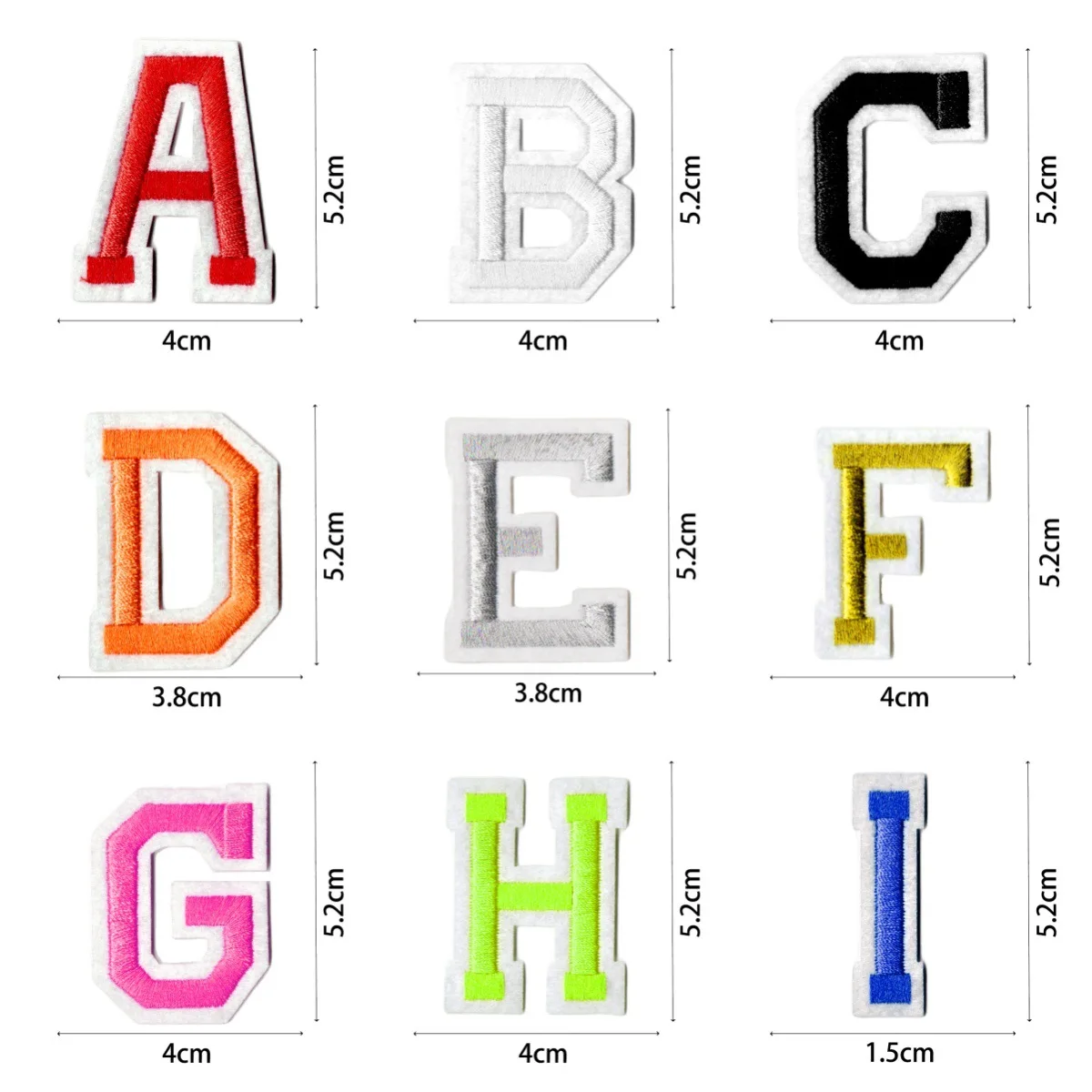 26Pcs/Set 5cm Alphabet English Letter Embroidered Patches Fabric Applique Iron On for DIY Crafts Name Sticker Sewing Supplies thumbnail 2