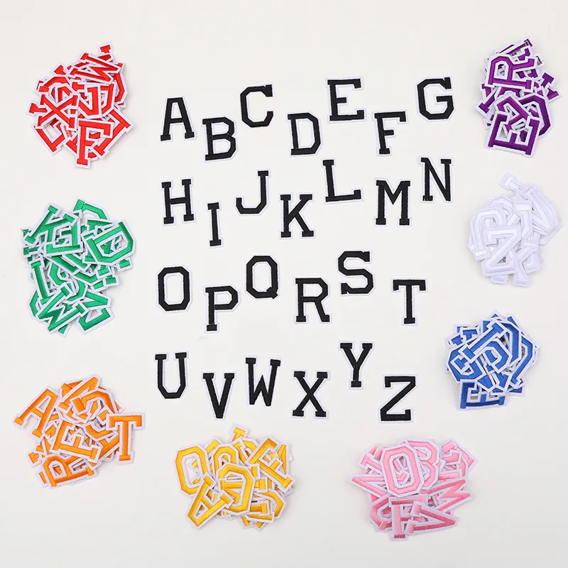 26Pcs/Set 5cm Alphabet English Letter Embroidered Patches Fabric Applique Iron On for DIY Crafts Name Sticker Sewing Supplies thumbnail 6
