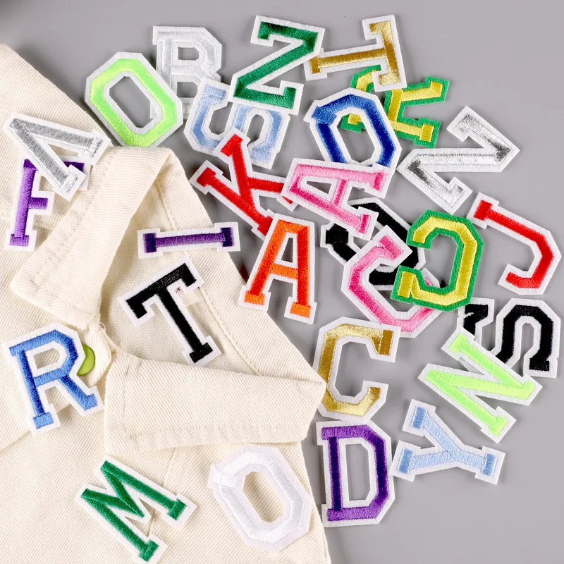 26Pcs/Set 5cm Alphabet English Letter Embroidered Patches Fabric Applique Iron On for DIY Crafts Name Sticker Sewing Supplies thumbnail 3