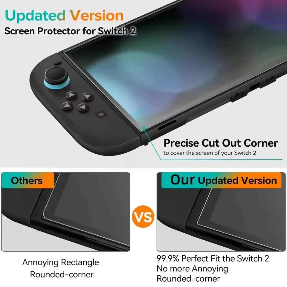 1-3Pcs Easy Installation Screen Protector for Switch 2 Game Console Protect HD Tempered Glass for Switch Oled Films thumbnail 3