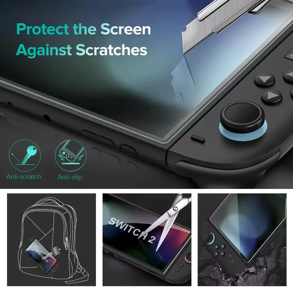 1-3Pcs Easy Installation Screen Protector for Switch 2 Game Console Protect HD Tempered Glass for Switch Oled Films thumbnail 5