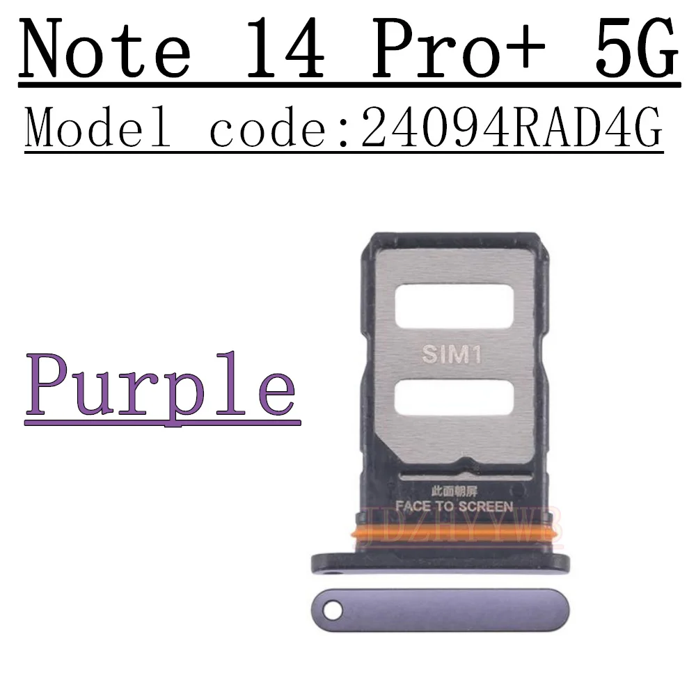 Sim Card Tray Adapter For Xiaomi Redmi Note 14 Pro 5G Note 14 Pro+ Plus SIM Card Holder Card Reader Connector Parts thumbnail 6