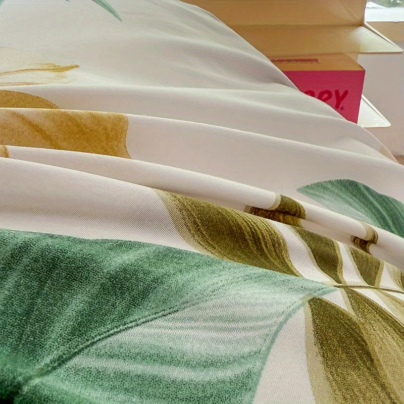 3-Piece Duvet Cover Set with 2 Pillowcases, Breathable Polyester, Machine Washable, Zipper Closure thumbnail 5