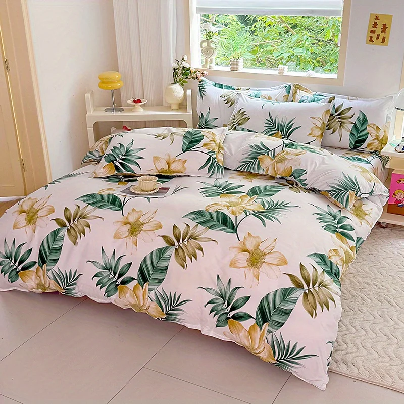 3-Piece Duvet Cover Set with 2 Pillowcases, Breathable Polyester, Machine Washable, Zipper Closure thumbnail 2