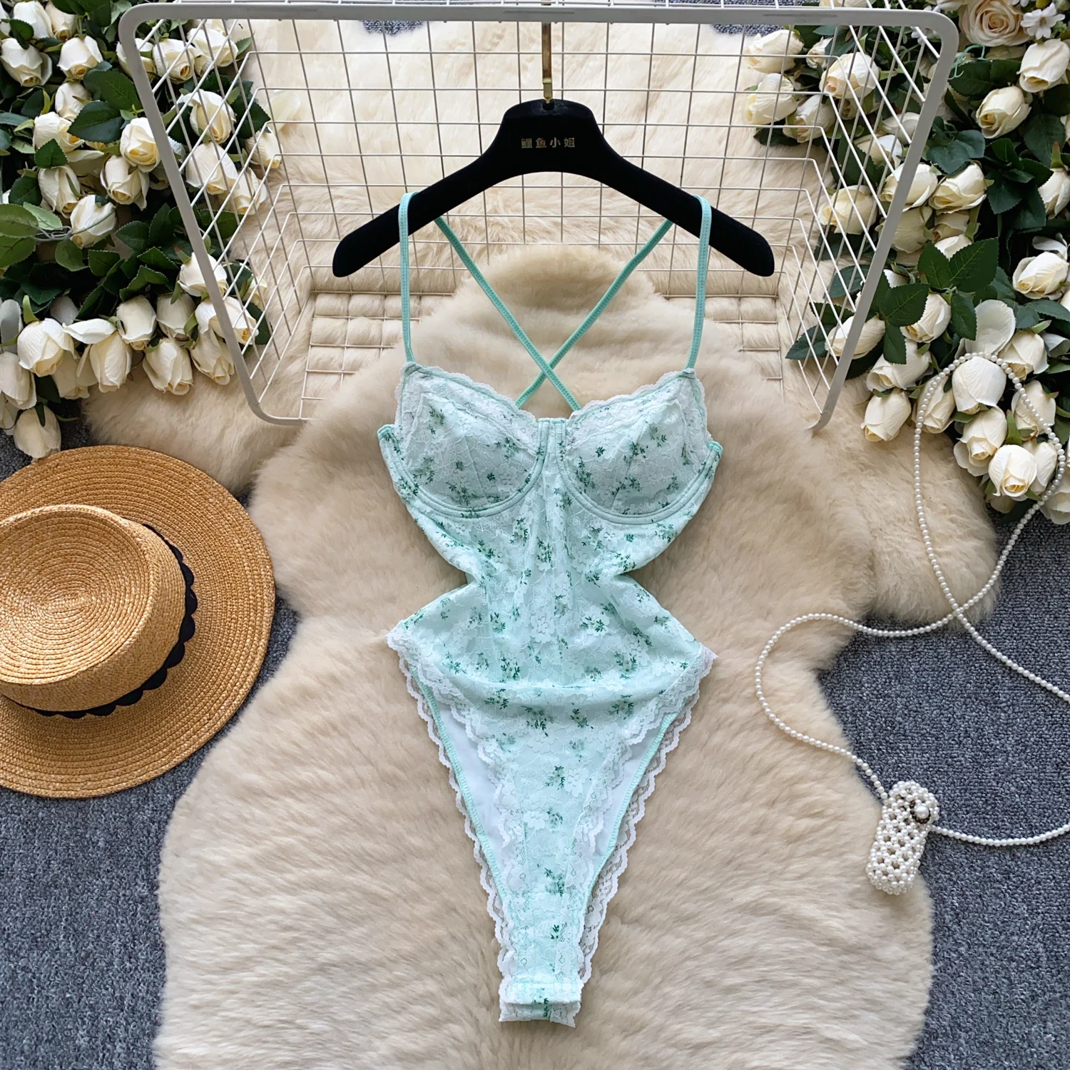 Sexy lace print Corset  bodysuits Chic Korean Camis Tank Top Basic Fashion Off Shoulder Summer Women Clothing