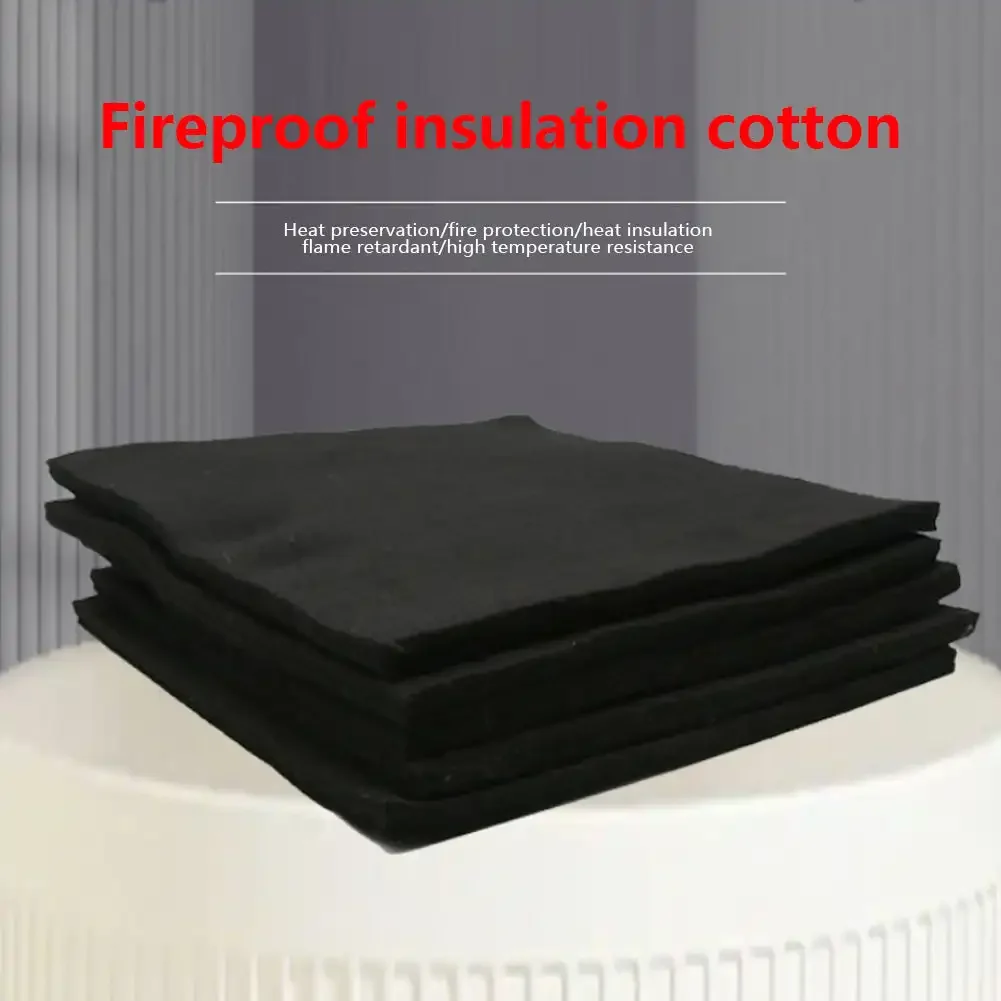 1Pc Black Welding Protective Blanket Torch Shield Pack Protective Sheet Carbon Fiber High Temp 300*200mm Durable Fire Blanket