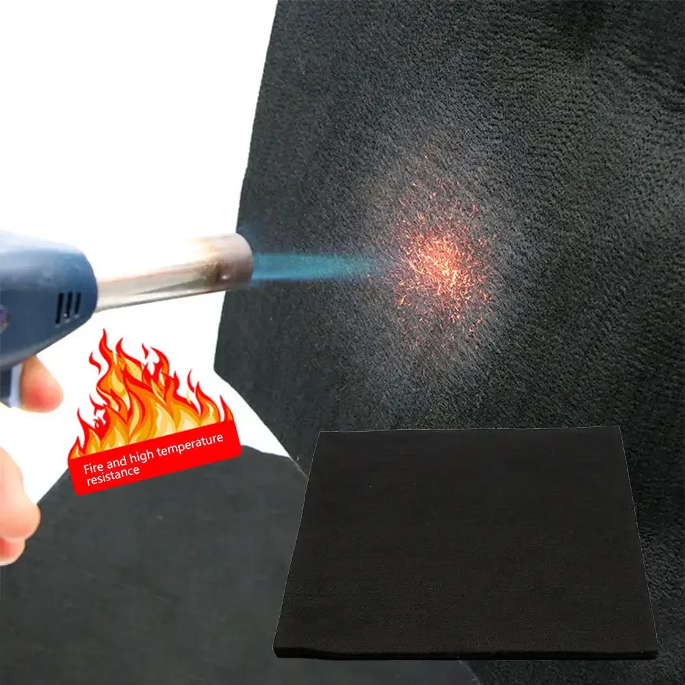 1Pc Black Welding Protective Blanket Torch Shield Pack Protective Sheet Carbon Fiber High Temp 300*200mm Durable Fire Blanket thumbnail 3
