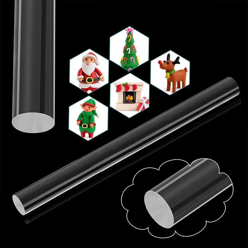 1/2PCS Acrylic Clay Tool Mud Press Stick Tool DIY Modelling Clay Tools Pottery porcelain clay cutters roller crafting tools TY thumbnail 3