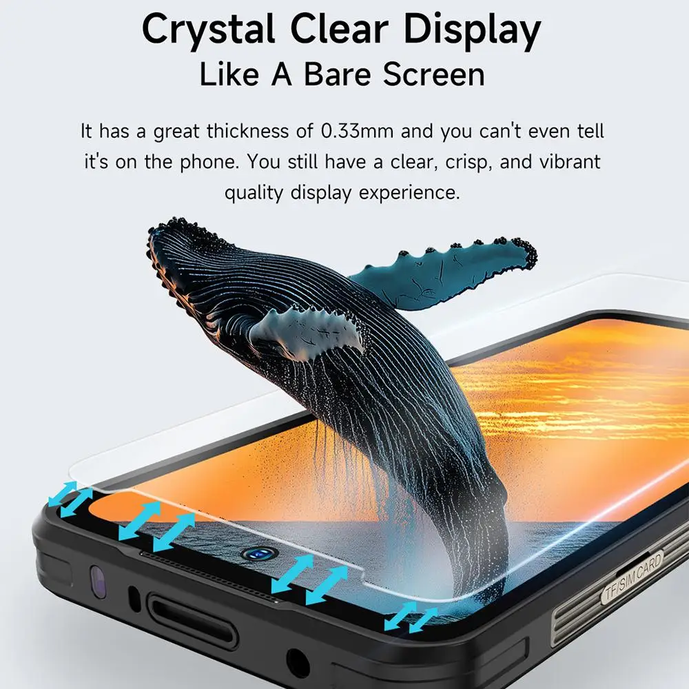 For Ulefone Armor 26 Ultra / Walkie-Talkie 2pcs / Pack Ulefone 9H HD Anti Fingerprint Tempered Glass Film Screen Protector thumbnail 4