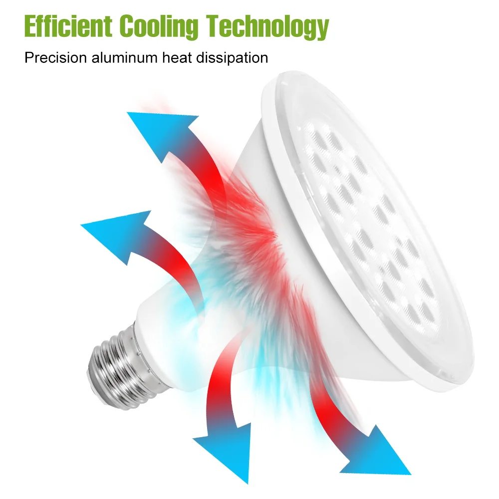 15W 10W 6W LED Grow Light Bulb E27/E26 Full Spectrum Indoor Potted Flowers Fleshy Plants Hydroponics Cultivation Lamp AC100-277V thumbnail 5