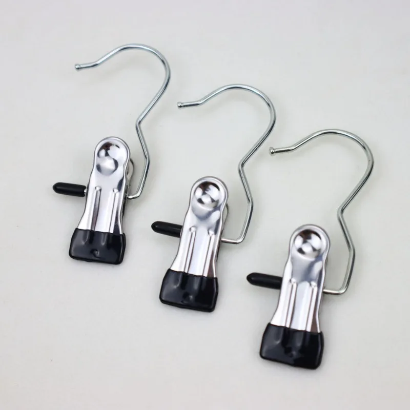 Premium Stainless Steel Clothes Pegs with Hooks - Space-Saving Laundry Hangers for Pants, Towels & Closet Organization thumbnail 6