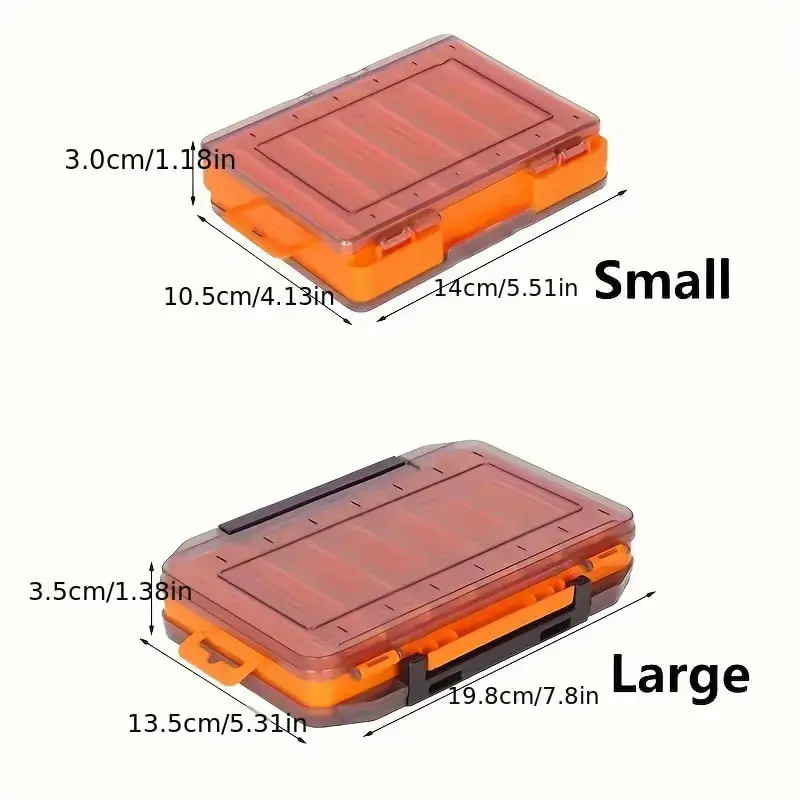 New Double-Sided Fishing Tackle Box Organizer, Large and Small, Fishing Accessories Storage Case for Lures, Hooks, Lure Tools thumbnail 4