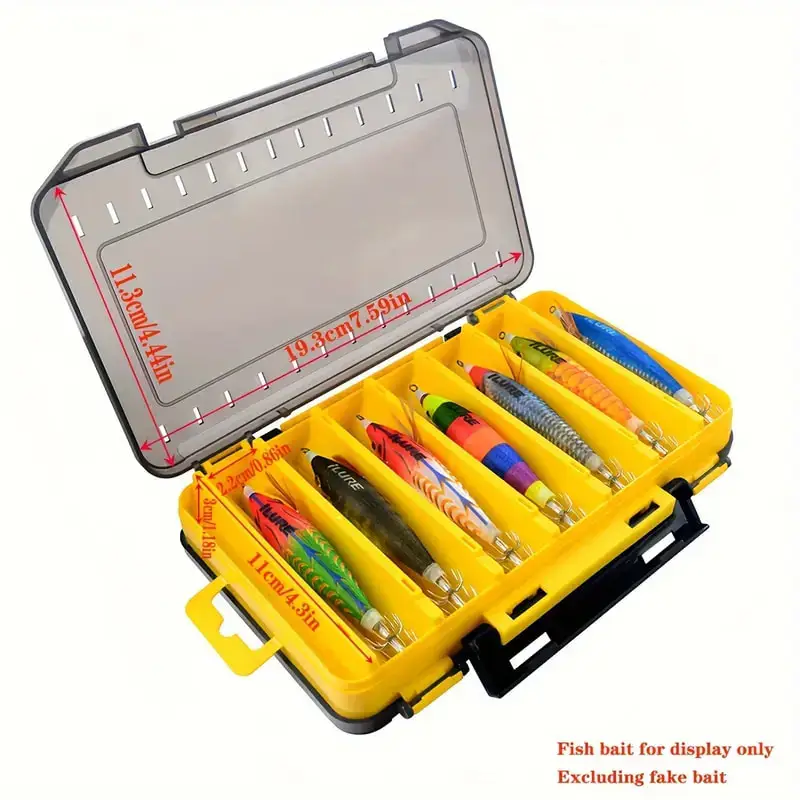New Double-Sided Fishing Tackle Box Organizer, Large and Small, Fishing Accessories Storage Case for Lures, Hooks, Lure Tools thumbnail 3