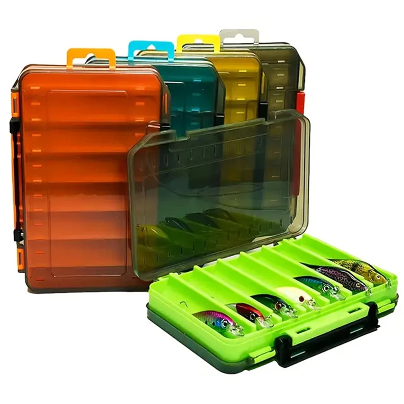 New Double-Sided Fishing Tackle Box Organizer, Large and Small, Fishing Accessories Storage Case for Lures, Hooks, Lure Tools thumbnail 2