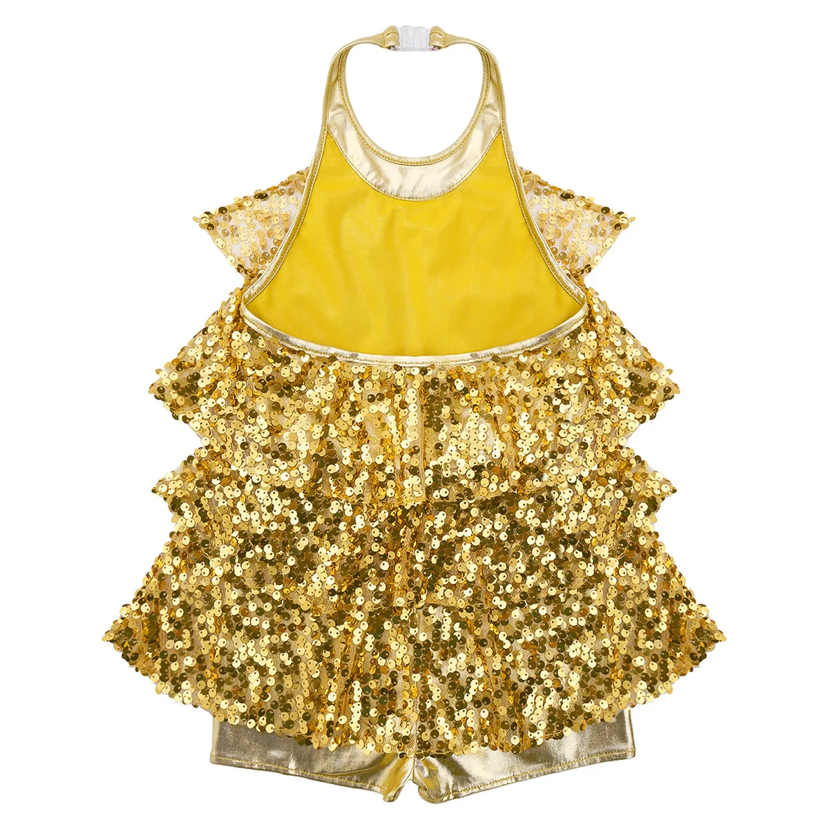 Kids Girls Sequins Ballet Leotard Dress Gymnastics Tutu Dancewear Performance Ballerina Costume for Modern Latin Jazz Dancing thumbnail 3