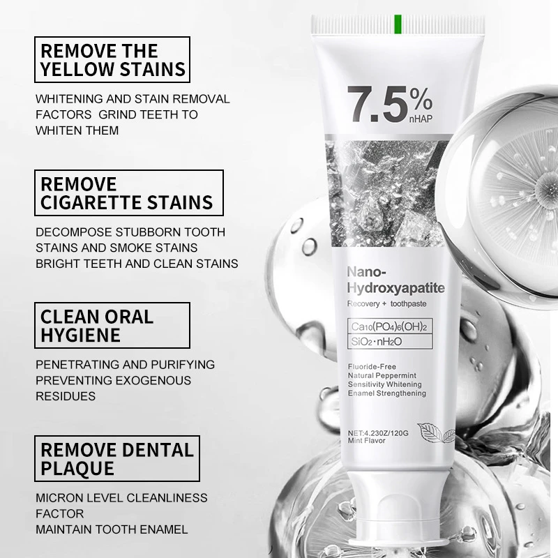 1/3pcs 7.5% Hydroxyphosphate Gray Stone Toothpaste For Oral Cleaning Fresh Breath Removal Of Tooth Stains Long-Lasting Fragrance thumbnail 3