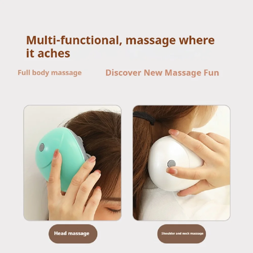 Electric Scalp Head Massager Kneading Vibrating Device Health Care Shoulder Neck Leg Arm Deep Tissue Massage Cat Pet Massager thumbnail 3