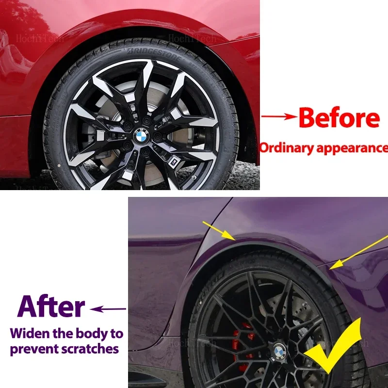 2pcs Fender Body Kit Wheel Arches Protector Mudguard Cover for BMW E81 E82 E87 E92 E93 F30 E88 F20 F21 G16 E84 F48 G29 G38 thumbnail 2