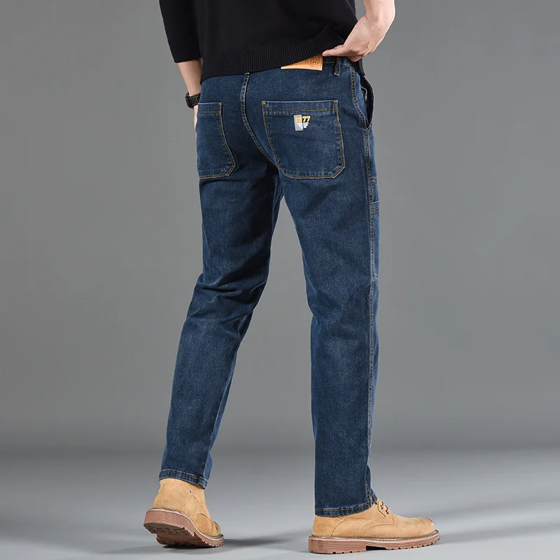 Fashion Print Six-Pocket Jeans Small Straight Cut Style Men's Casual Comfortable Fit Clothing thumbnail 2