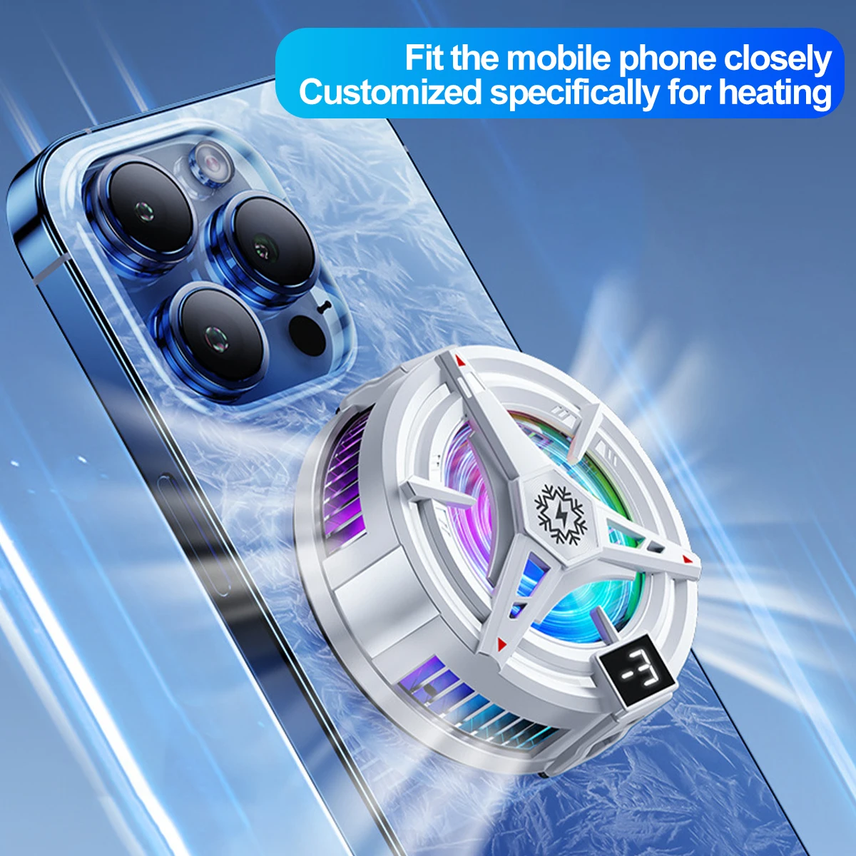 NEW Magnetic Phone Cooler/ Back-Clip 2 In 1 Semiconductor Radiator 3 Level Adjustment for IOS Android Tiktok Live Streaming thumbnail 6