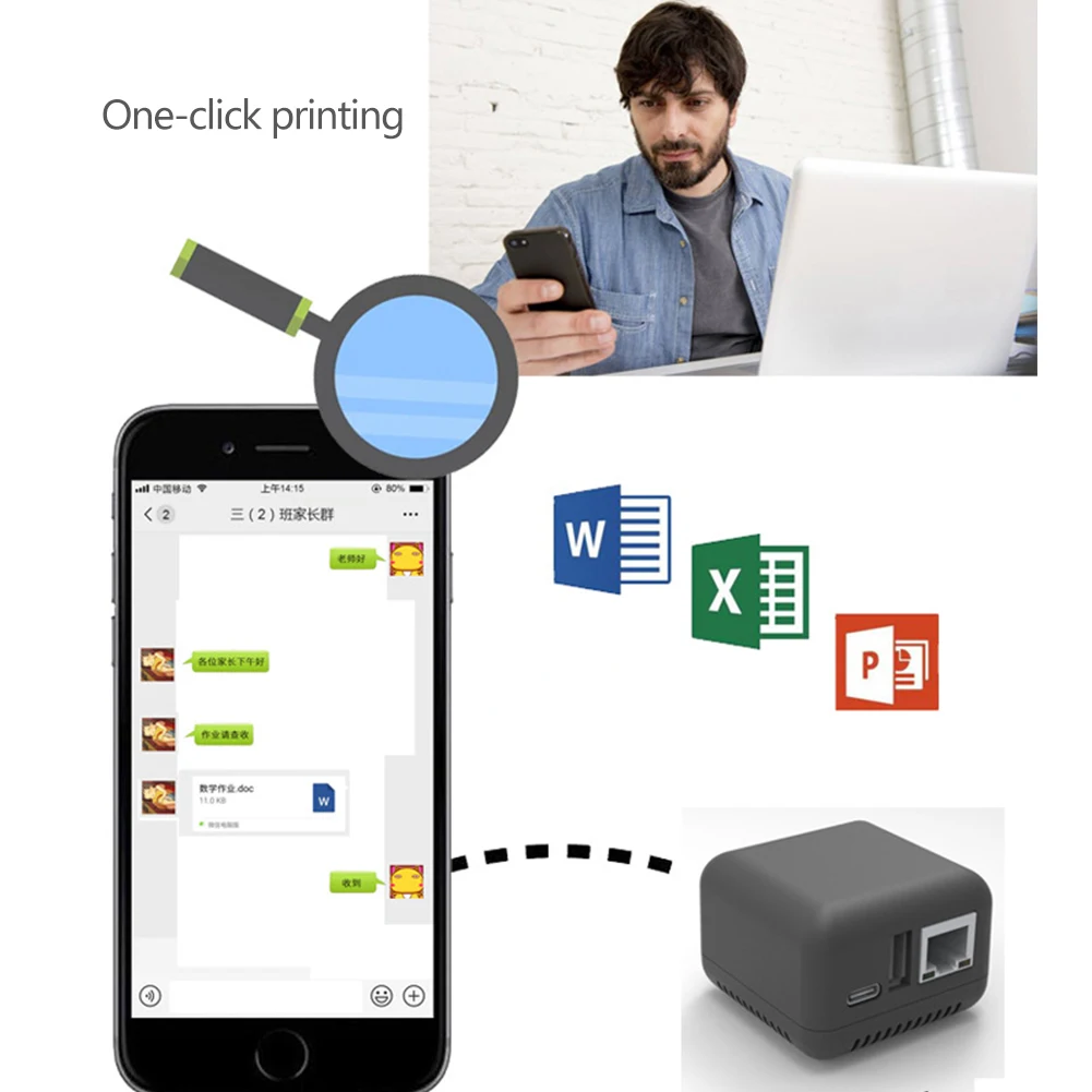Mini NP330 Network USB 2.0 Print Server Network/WIFI/Bluetooth Cloud/WIFI Cloud Printing Version USB Hubs Only for Windows thumbnail 5