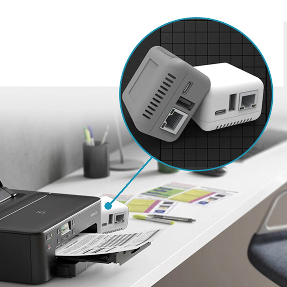 Mini NP330 Network USB 2.0 Print Server Network/WIFI/Bluetooth Cloud/WIFI Cloud Printing Version USB Hubs Only for Windows thumbnail 2