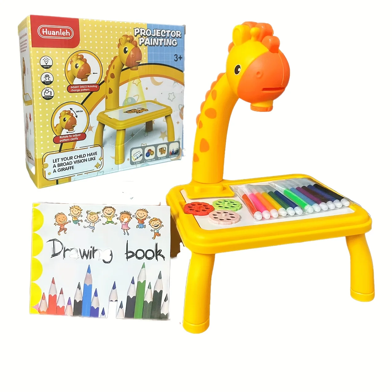 Kid's led projector drawing table mini toy painting set table educational board Creative learning tools painting toys gift thumbnail 4