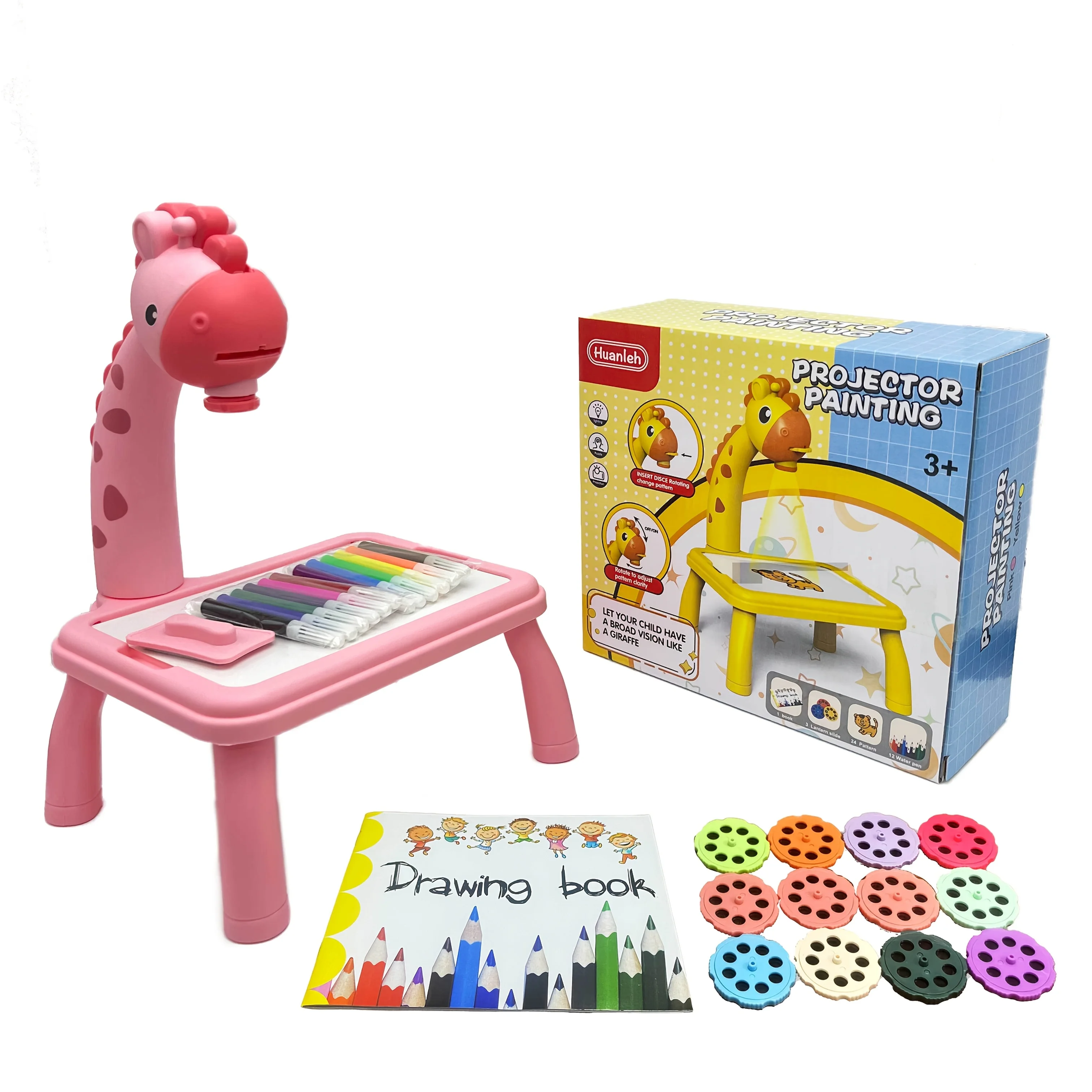 Kid's led projector drawing table mini toy painting set table educational board Creative learning tools painting toys gift thumbnail 6