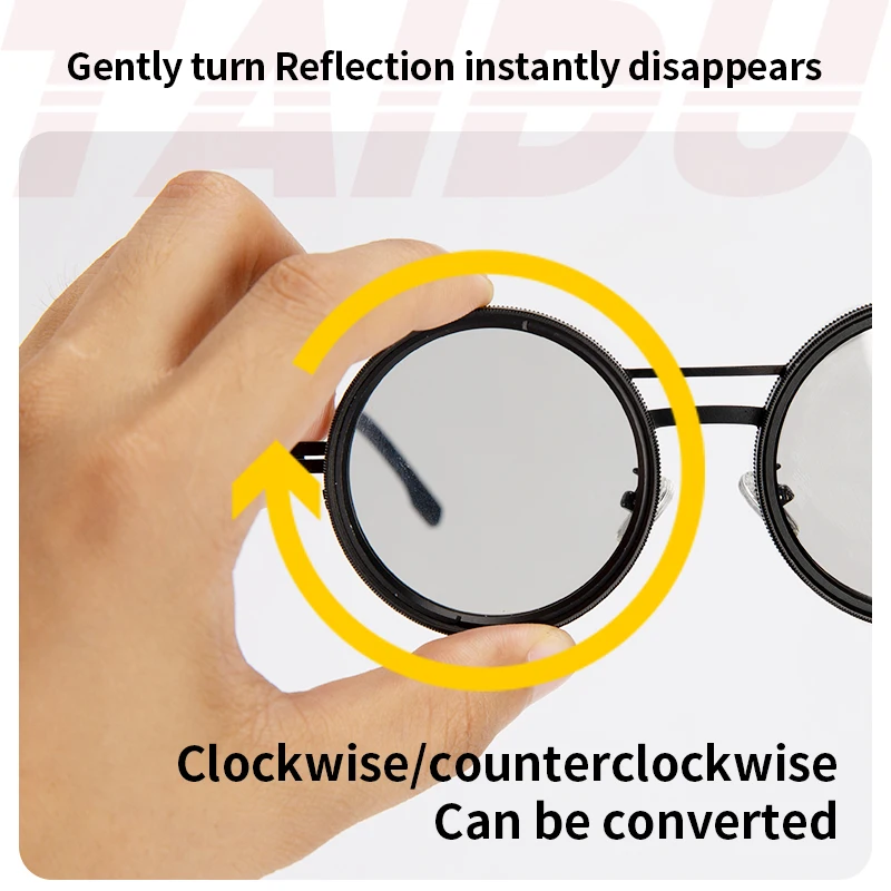 TAIDU Tattoo Polarized Sunglasses High Definition Reflective free Glasses Adjustable Lens Eye Protection Glasses Equipment thumbnail 5