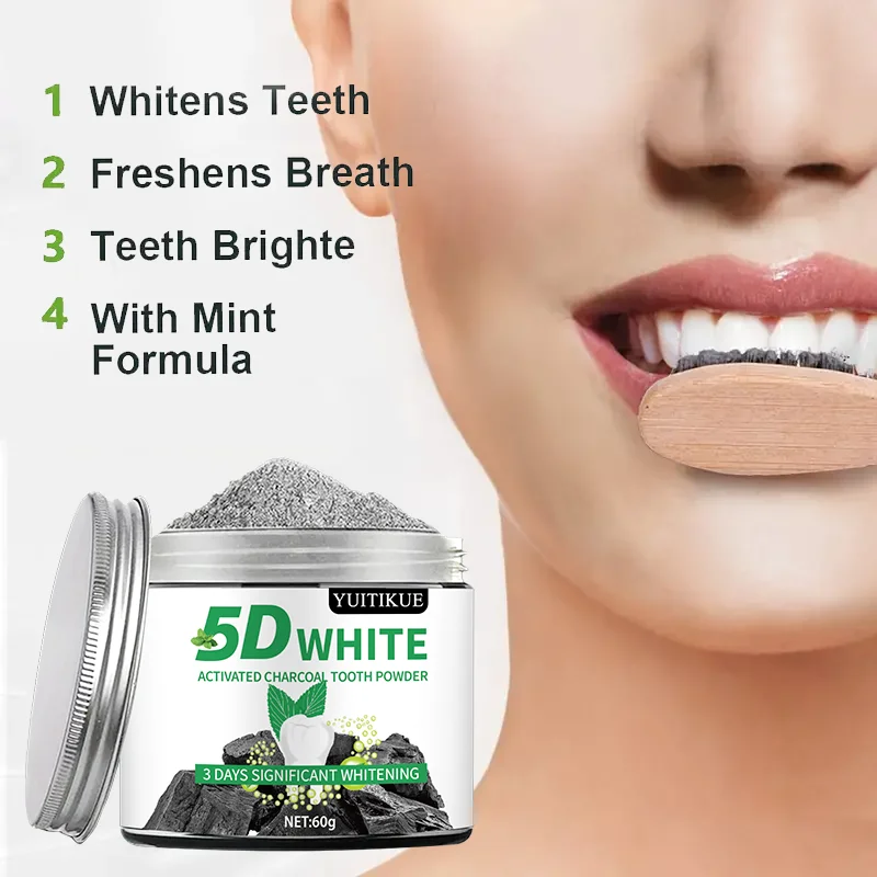 Bamboo Charcoal Teeth Whitening Powder - Natural Whitening for Men and Women Deep Clean, Fresh Breath Toothpaste for Daily Use thumbnail 6