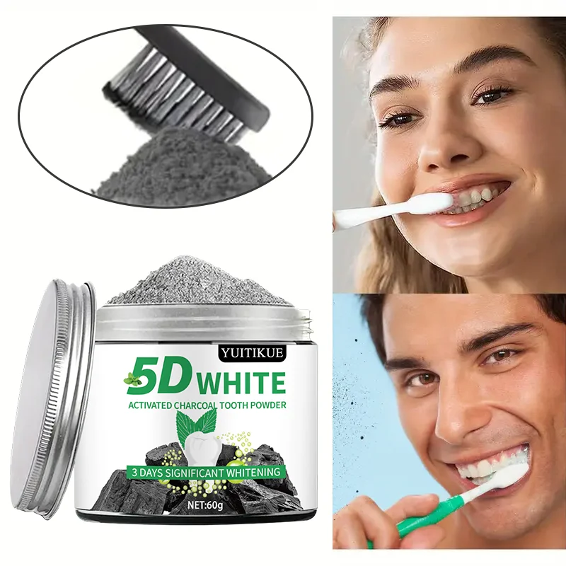 Bamboo Charcoal Teeth Whitening Powder - Natural Whitening for Men and Women Deep Clean, Fresh Breath Toothpaste for Daily Use thumbnail 5