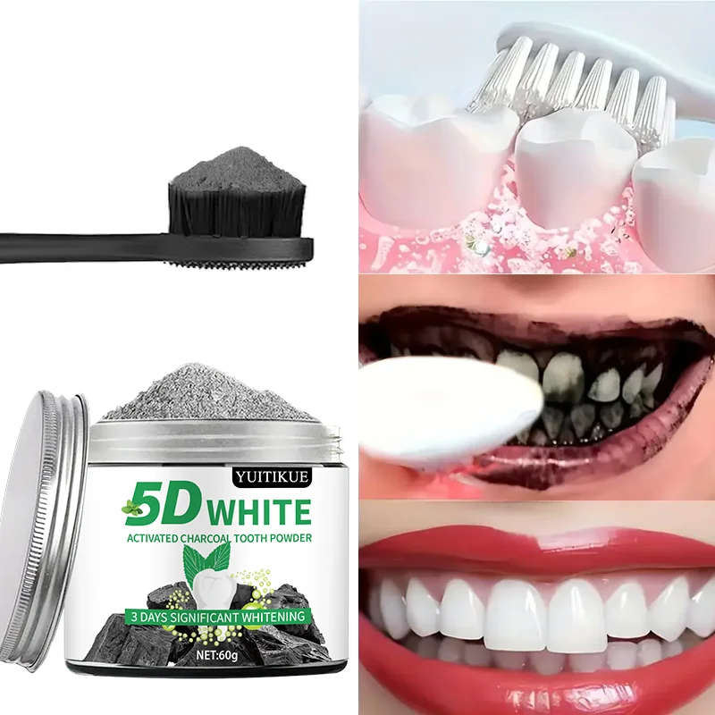 Bamboo Charcoal Teeth Whitening Powder - Natural Whitening for Men and Women Deep Clean, Fresh Breath Toothpaste for Daily Use thumbnail 2